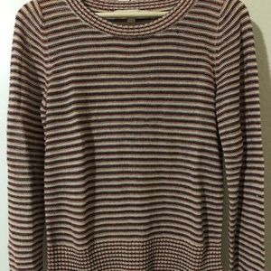 Ann Taylor LOFT Sweater - Multicolor Fall Stripes